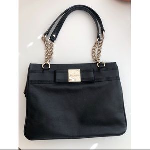 Kate Spade Black Leather Shoulder Bag 🎀🌸